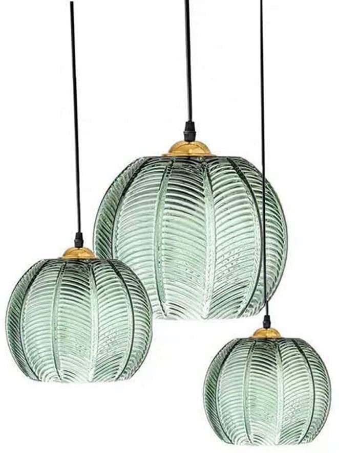 Lampe suspendue rétro en verre réglable avec base E27 - 2