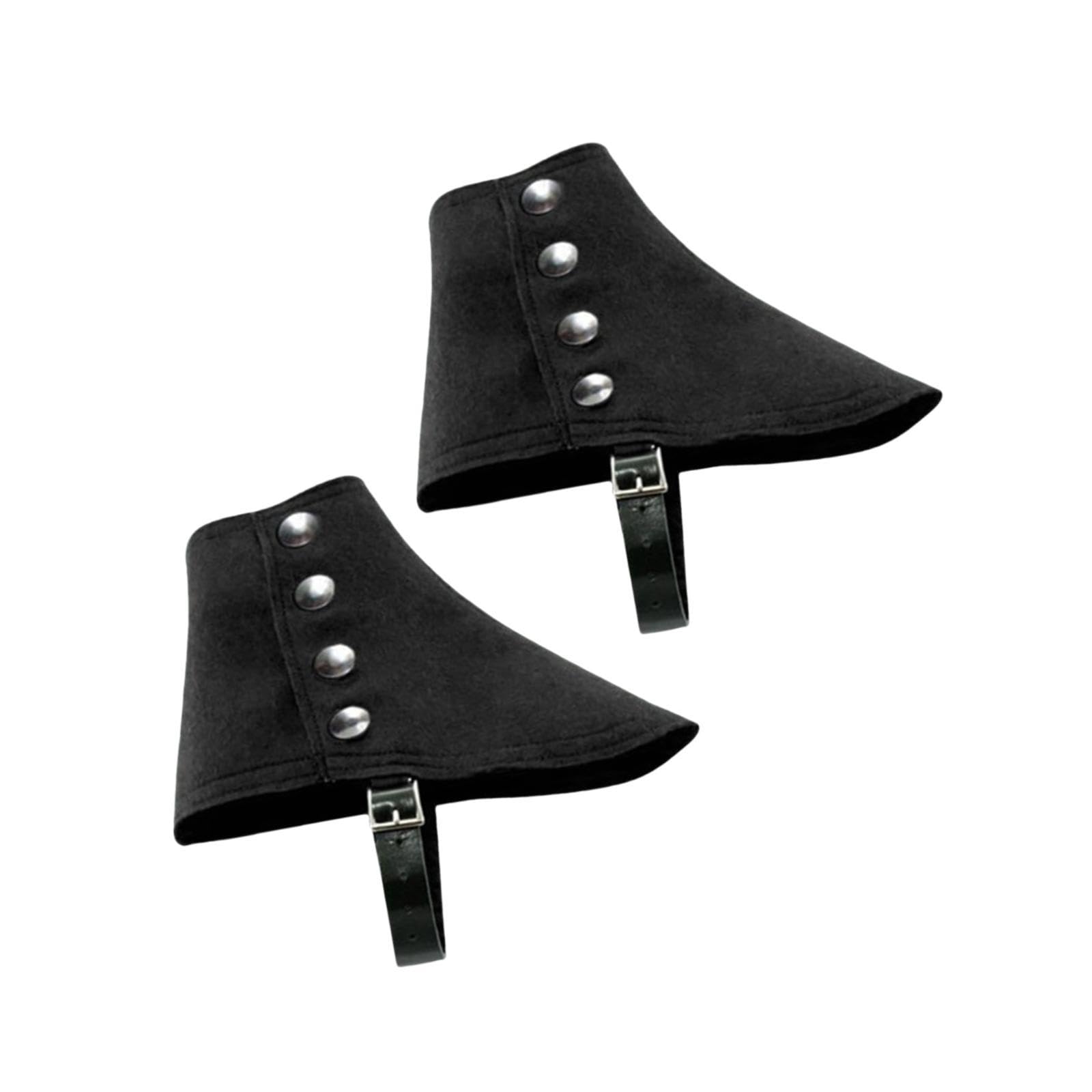 Polainas de Gánster para Disfrazarse, Estilo años 20, para Halloween, Cubrebotas de Pirata Medieval, Negro