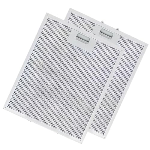MUINTE 2 Pièces Grille Hotte Aspirante 320 x 260 x 9 mm, Filtres à Graisse en Métal Dispose de 5 Couches de Filtrage, Cooker Hood Metal Grease Filter en Alliage D'aluminium, pour Hottes de Cuisine