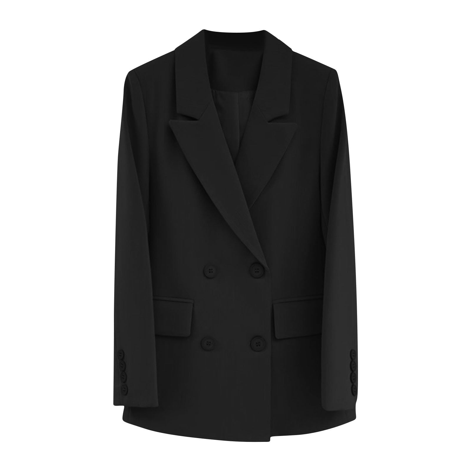 Blazer for Women Long Sleeve Double Breasted Open Front Blazers Oversized Business Casual Outfits with Pockets