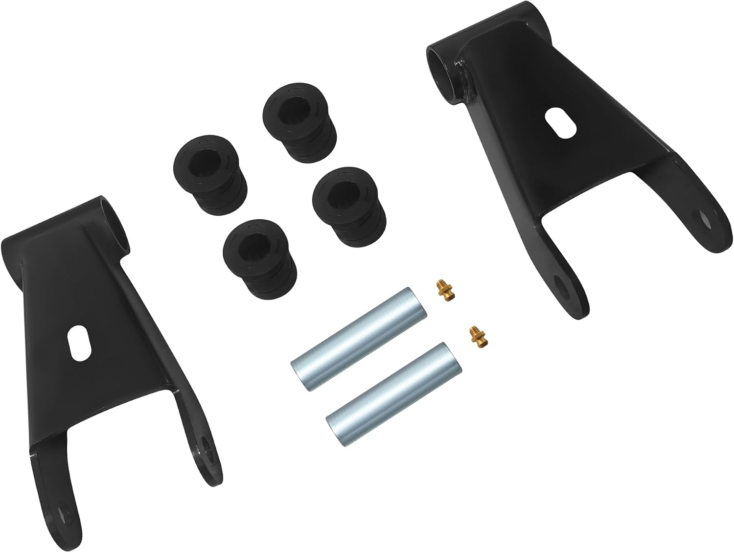 Shackles & Bushings Rear 1.5"Lowering Kit for Ford F-150 2021-2025 | Rear 1.5in Drop Shackles,For Ford F-150 2021 2022 2023 2024 2025 (2WD & 4WD),#M-3000-HB