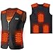 Gilet Riscaldato 5 Zone Uomo Gilet In Cotone Riscaldante Intelligente Gilet Riscaldante Elettrico A Infrarossi USB Gilet Invernale Caldo Invernale (Black/7 Zones,S)