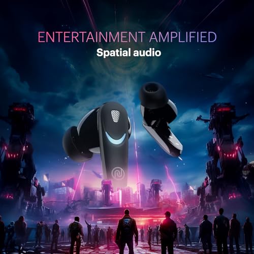Image of Noise Buds Combat X in Ear Truly Wireless Gaming Earbuds with 40Ms Low Latency, 60H of Playtime, Spatial Audio, RGB Lights,Instacharge(10 Min=180 Min),10Mm Driver,Bt V5.3(Black)