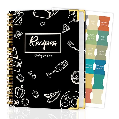 Livre de recettes vierge à offrir aux amateurs de cuisine avec stickers