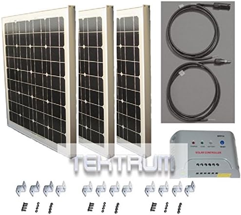 Miniatura 2 de Tektrum Kit de cargador de batería de panel solar universal de 90 vatios 90 W 36 V para carrito de golf, carga mientras conduces, ahorra factura de