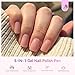 SAVILAND Glazed Nails One-Step Gel Nail Polish: Sheer Nude 0.5 OZ One-Min Manicure 15 ML Nail Polish Art Pen Long-Lasting Base & Top Polish Color Builder Reinforcement High-Glossy Shine Gel Polish