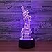 Produktbild Die freiheitsstatue 3d illusion lampe 7 farbe led 3d nachtlicht schreibtischlampe schlafzimmer lampe