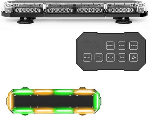 Minibarra de luz de emergencia LED, luces estroboscópicas y magnéticas, luz de advertencia de montaje en el techo para vehículos de emergencia de