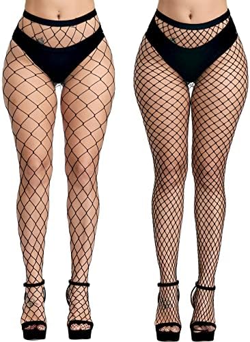 PERAMBRY Women’s Fishnet Tights High Waist Fishnet Tights Black Fishnet Stockings Mesh Fishnet