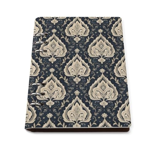 Carnet ligné pour l'école A5 bleu rigide rechargeable pour homme et femme écriture affaires