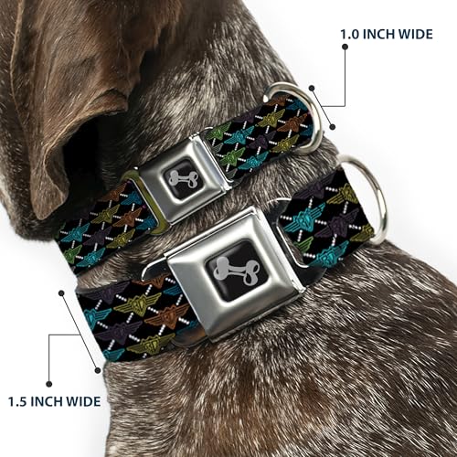 Collier de chien Buckle Down large sangle ajustable avec boucle solide en forme d'os - 3