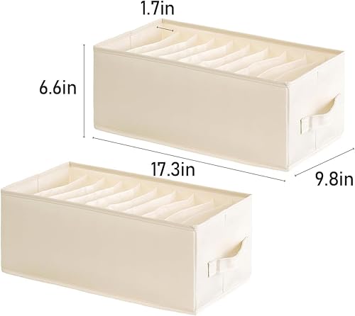 Miniatura 5 de ZINQATUN Organizador de cajones de armario para ropa, organizadores de cajones, organizador de ropa de 10 rejillas para ropa plegada, organizador de