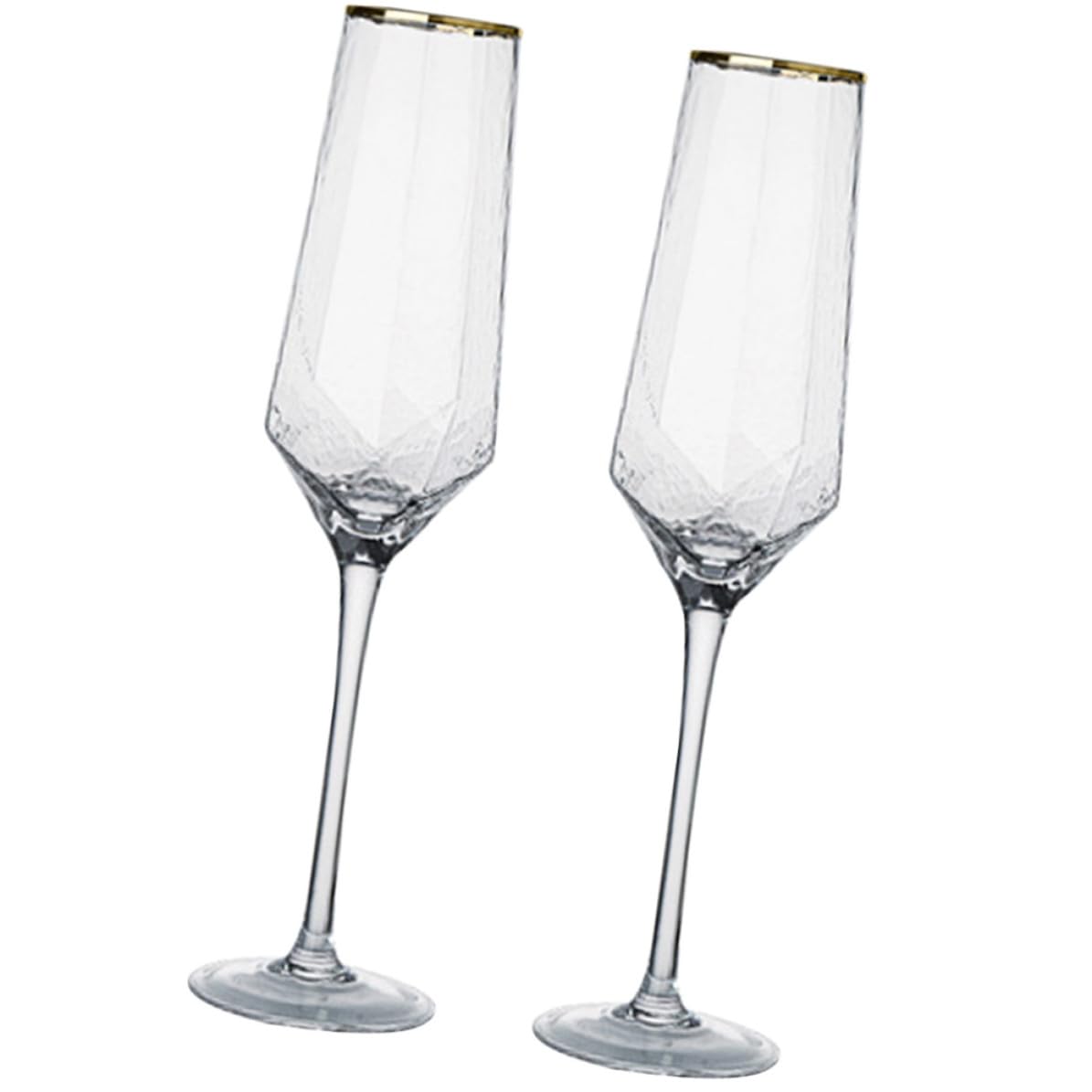Copas de champán de vidrio para fiestas hermosas y celebraciones especiales en hoteles