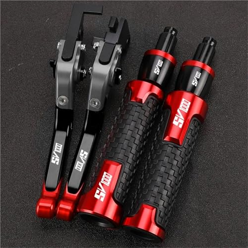 Manetas plegables Suzuki SV1000 con puños anticaída extensibles para evitar roturas de levas
