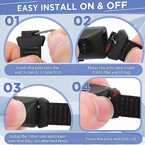 Image of Nylon Bands Compatible for Fitbit Inspire 3 /Inspire 2 /Inspire /Inspire HR /Ace 3 /Ace 2 Bands, Breathable Sport Replacement Straps Soft Adjustable Solo Loop Nylon Wristband for Women Men Kids
