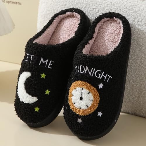 Meet Me at Midnight Slippers for Women Men Ladies Men's Comfortable Plush Home Slippers Slip On Non-slip Slippers4