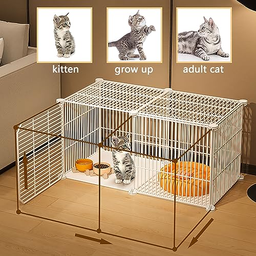Cage d'intérieur pour chat : solution contre l'ennui avec parc de jeu
