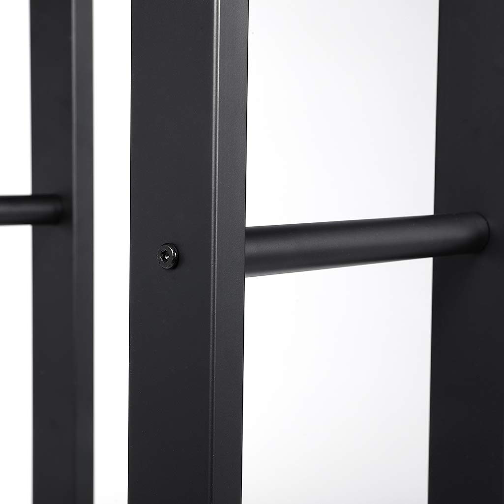 Loywe LW1087 - Scaffale per legna da ardere, in metallo nero (100 x 25 x 150 CM)