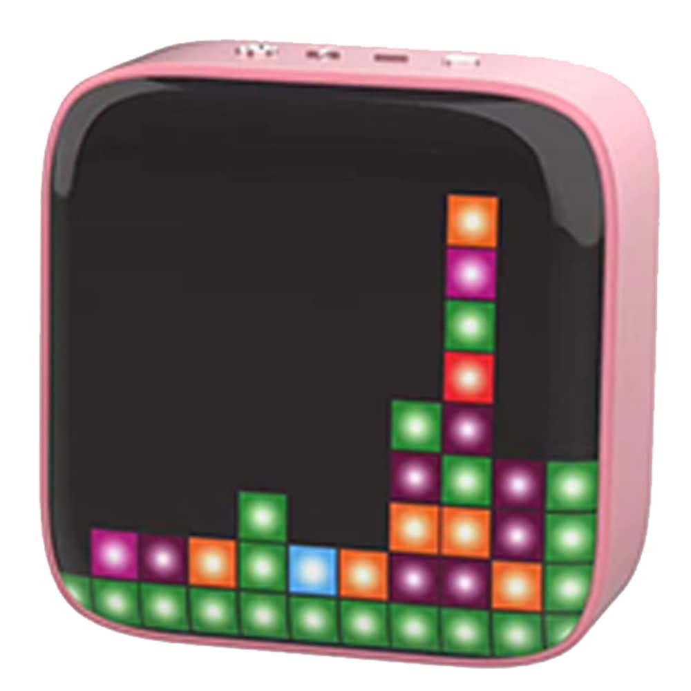 TEHONGMAI pixel audio Portable Speaker, LED Pixel Art Bluetooth Speaker, Smart Portable Wireless Speaker with Powerful Bass, with 32 Led App Controlled Screen