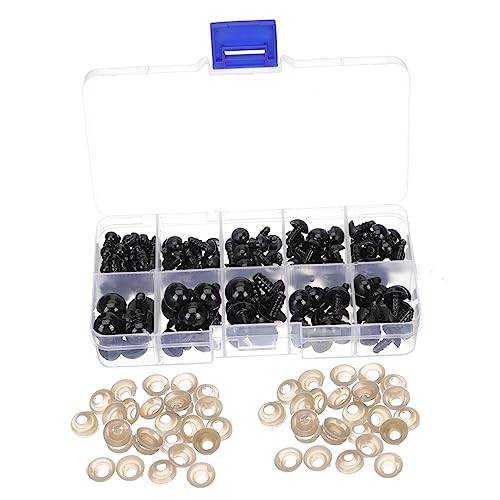 Holibanna 142 pièces Plastic Safety Eyes for Amigurumi Crochet Toys DIY Craft Supplies with Glossy Durable Finish for Handmade Doll Making