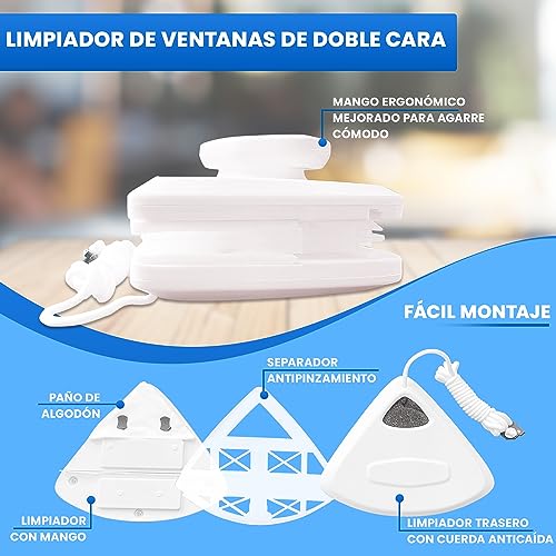EARKI Limpia Cristales con Iman Ventanas 15-24 mm - Limpiacristales Magnetico Doble Cristal - Limpia Cristales Magneticos - Limpiador de Cristales - Limpiar Cristales Ventanas por Fuera - - imagen 2