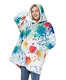 Blanket Sweatshirt Funny Graphic Oversized Wearable Warm Flannel Hoodies Throw For Women Girls Teens