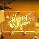 LED Notiztafel mit 7 Farben Stift/Stand, Acryl Glow LED Abwischbar Memo Board, Led Maltafel für kinder, Transparente Leuchttafel Nachrichtentafel Schreibtafel für Büro Cafe School Haus (30 x 20 cm)