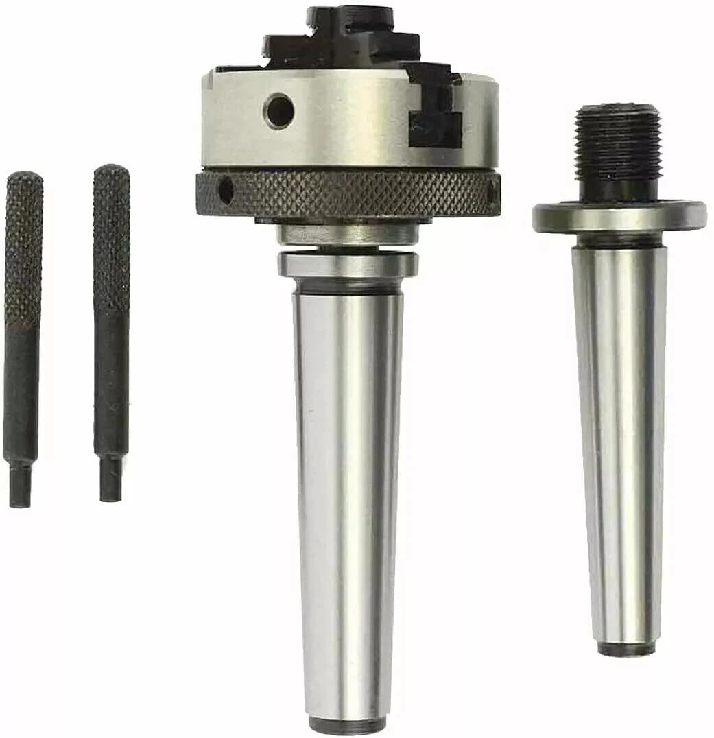 Mandrin autocentrant à 3 mâchoires 50 mm avec cône morse MT3 pour usinage de haute précision