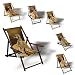 Produktbild Printalio - Erdmännchen - Liegestuhl Bedruckt Balkon Garten Sonnenliege Relax Holz Terrasse | mit Armlehne, Dunkelbraun