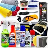Autopflege Set: Rocket Premium Box - 22-teilig- Autoreinigungs- und Pflegeset für außen und innen Autoduft: Watermelon Fresh