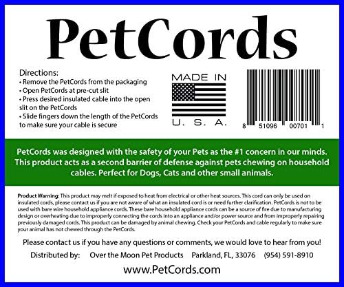 PetCords Dog And Cat Cord Protector- Protects Your Pets From Chewing Through Insulated Cables, Unscented, Odorless (MINI CABLES-6 FT, CLEAR (1.8 METERS))
