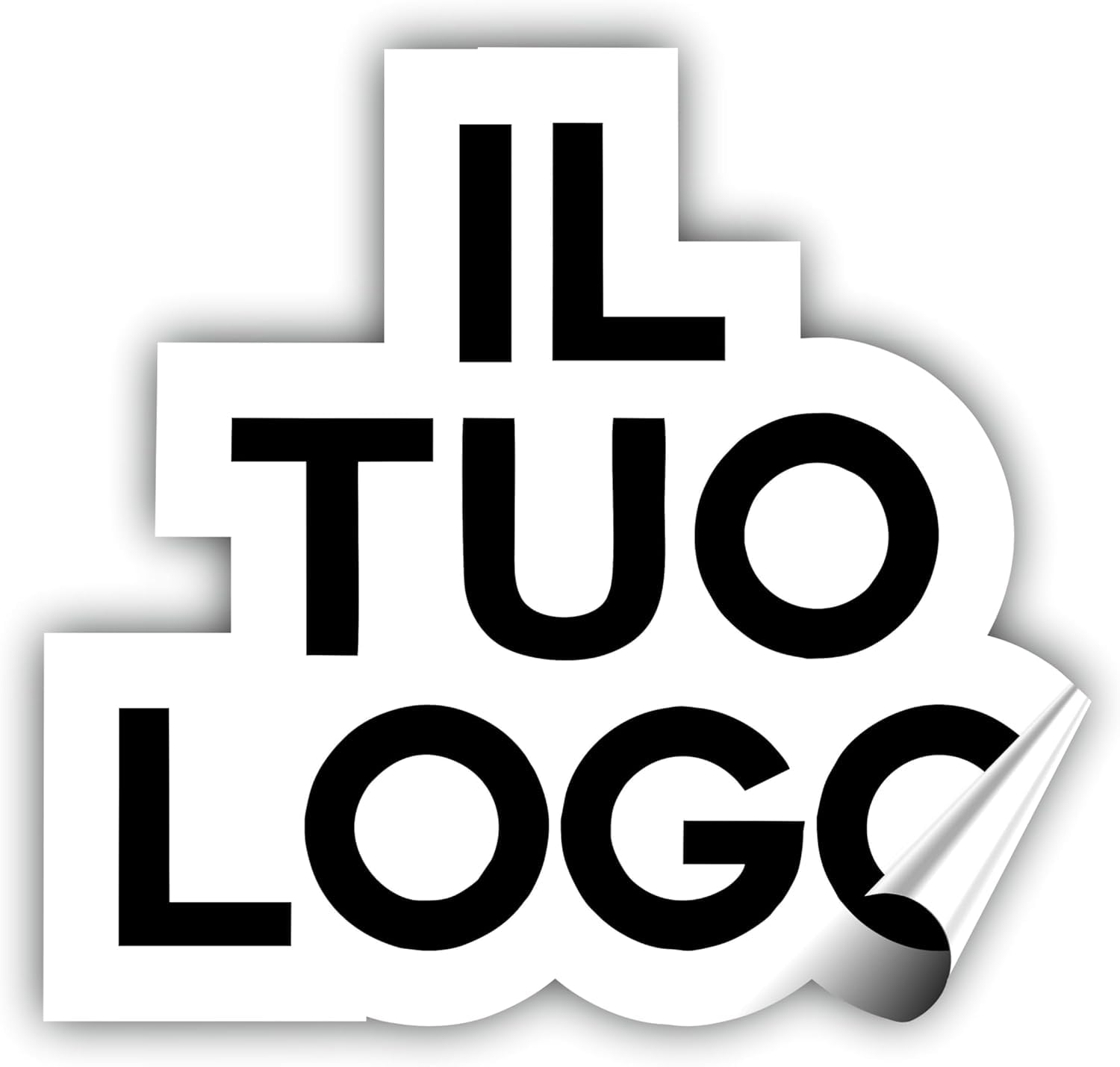 100 Adesivi, etichette personalizzati SAGOMATI - PERSONALIZZALO QUI - Etichette aziendali - logo azienda - Carica logo, immagine, foto - Adesivo negozio, ufficio (6CM)
