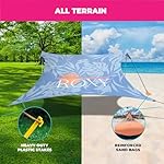 Roxy Portable Beach Shelter – UPF 50+ Sun Protection Tent with Sandbag Anchors & Ventilation, Lightweight & Waterproof for Beach, Camping, or Outdoor Use – Fits 4-6 People - Image 2