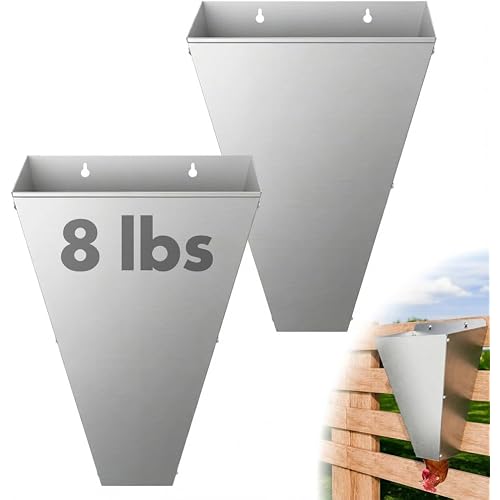 Polarduck Killing Cones for Chickens: Galvanized Steel Chicken Cone for Butchering, 100% Rust Resistance-8 Lbs Capacity-30 Seconds Clean Up - Turkeys Poultry Broilers Roasters Birds Duck Goose-2 Pack