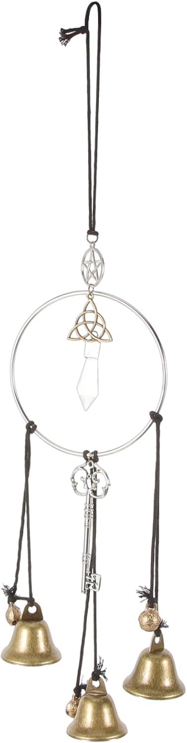 Happyyami 4pcs Bed Room Decor Decoration for Bedroom Witch Wind Chime Decorative Wind Chime Metal Trim Car Trim Witch Bells Crafts Witch Bell Hanging Decor Ornament Pendant Antique