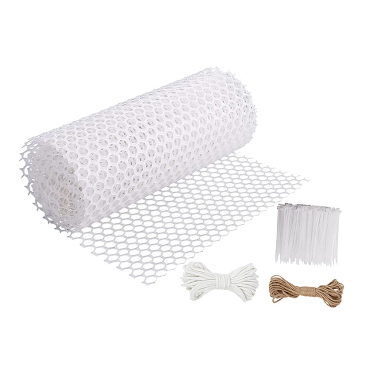 Enrejado flexible de soporte para plantas, enrejado de plástico duradero para plantas trepadoras, kit de jardín interior y exterior para plantas en maceta, sistema de soporte de verduras de malla