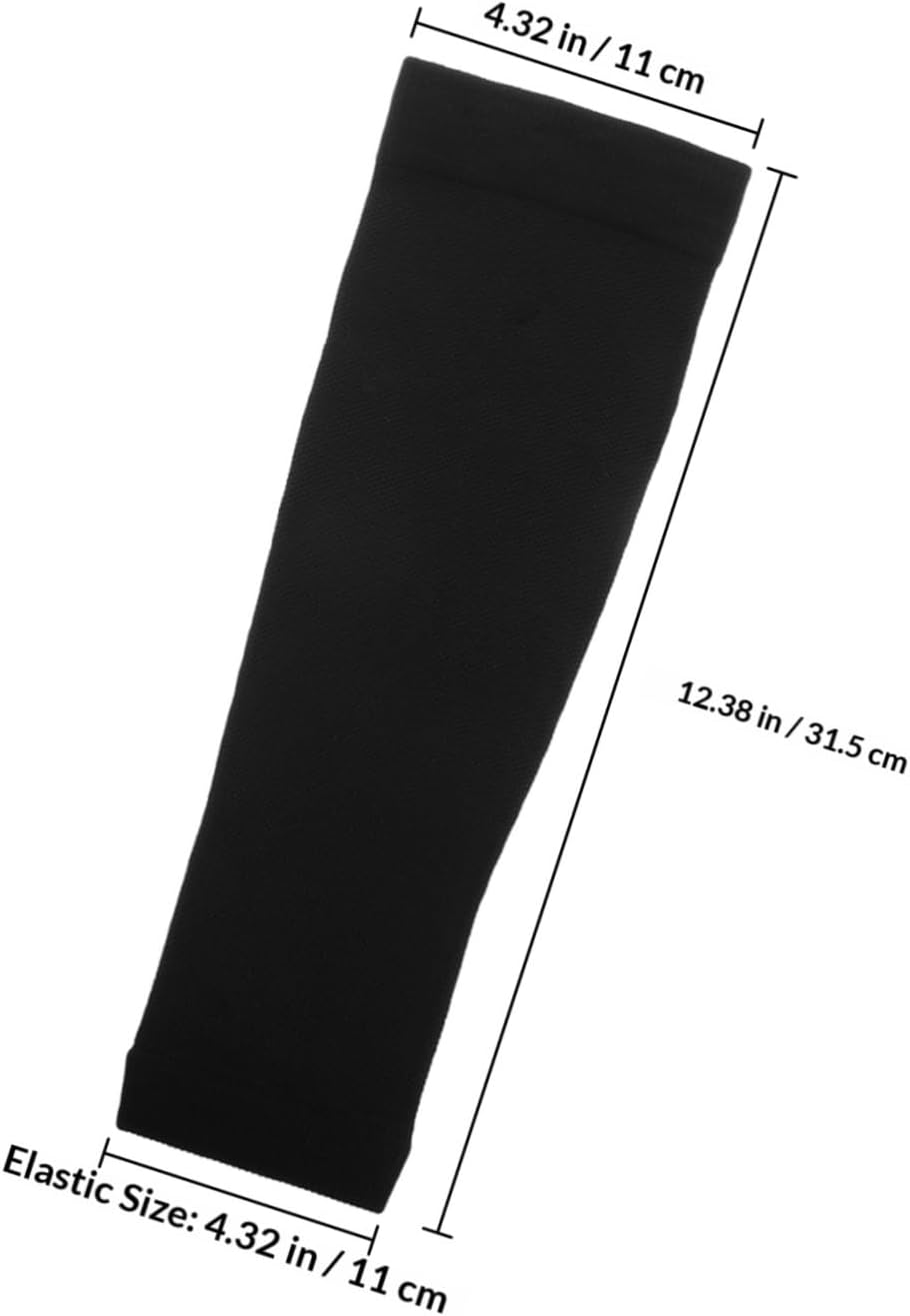 Compression Leg Sleeves for Men Sports Calf Sleeves Black L for Basketball Soccer Climbing 2 Pieces