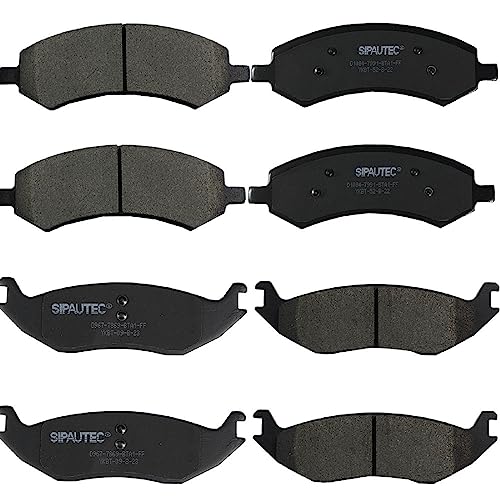 SIPAUTEC-Front & Rear Carbon Fiber Ceramic Brake Pads Replacement for