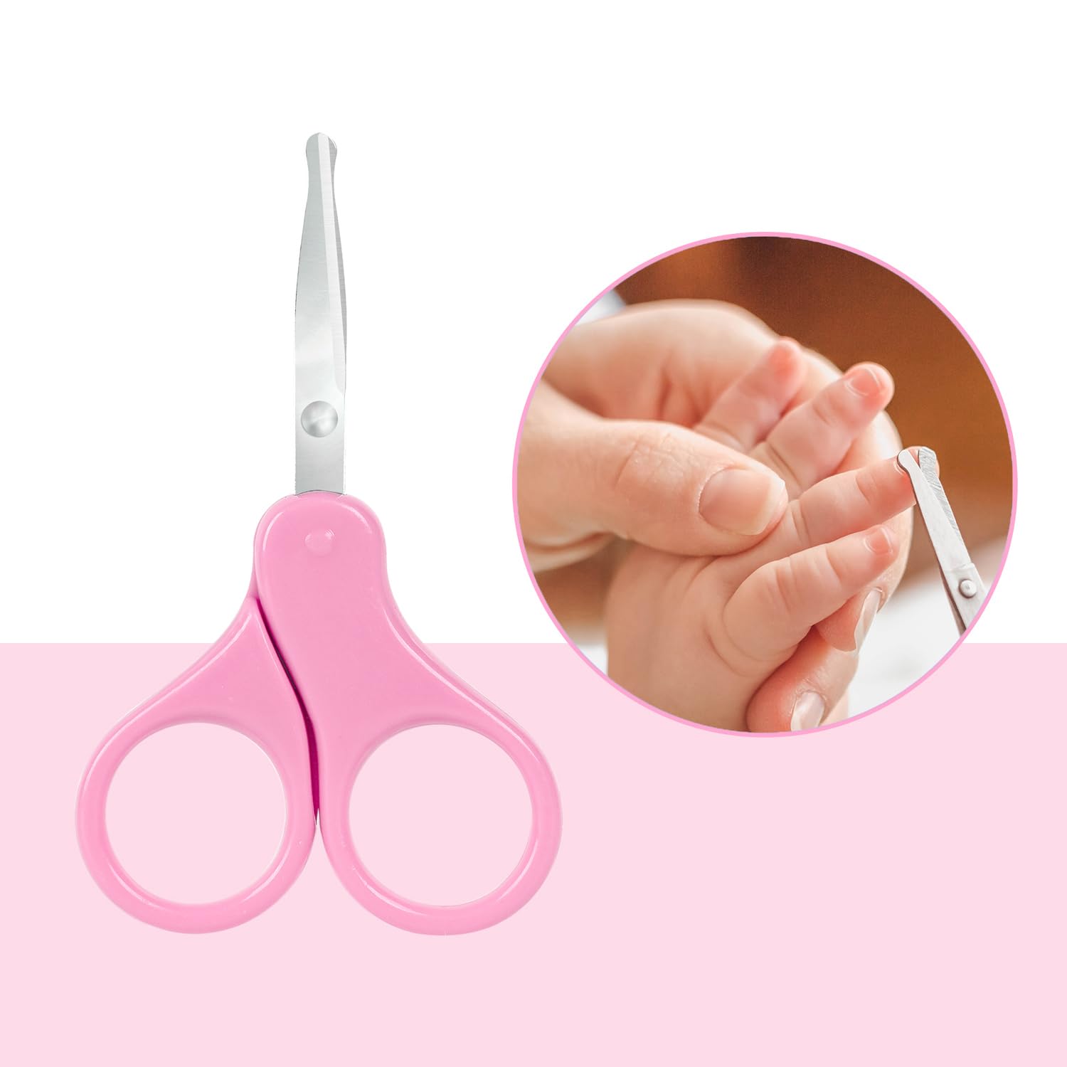Bébé Soin des Ongles, Set 4-en-1 ROSE, Coupe-Ongles, Ciseaux à Ongles, Lime à Ongles, Pincettes | Toilettage Nouveau-né, Bébé et Enfant