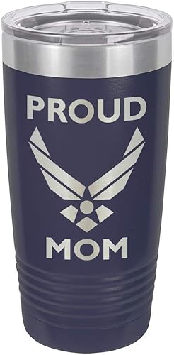 Miniatura 10 de PROUD AIR FORCE MOM MAROON Vaso de bebida de 20 oz con pajita  Taza de viaje grabada con láser con citas divertidas  Comparar con Yeti Rambler  Idea