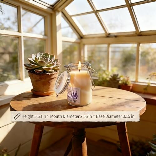 SILEAGEO Lavender Scented Candle - 13oz Natural Soy Wax, 80hr Burn | Mothers Day Gifts for Mom from Daughter Son, Birthday Gifts for Women, Christmas, Anniversary, Stress Relief Aromatherapy — view 3