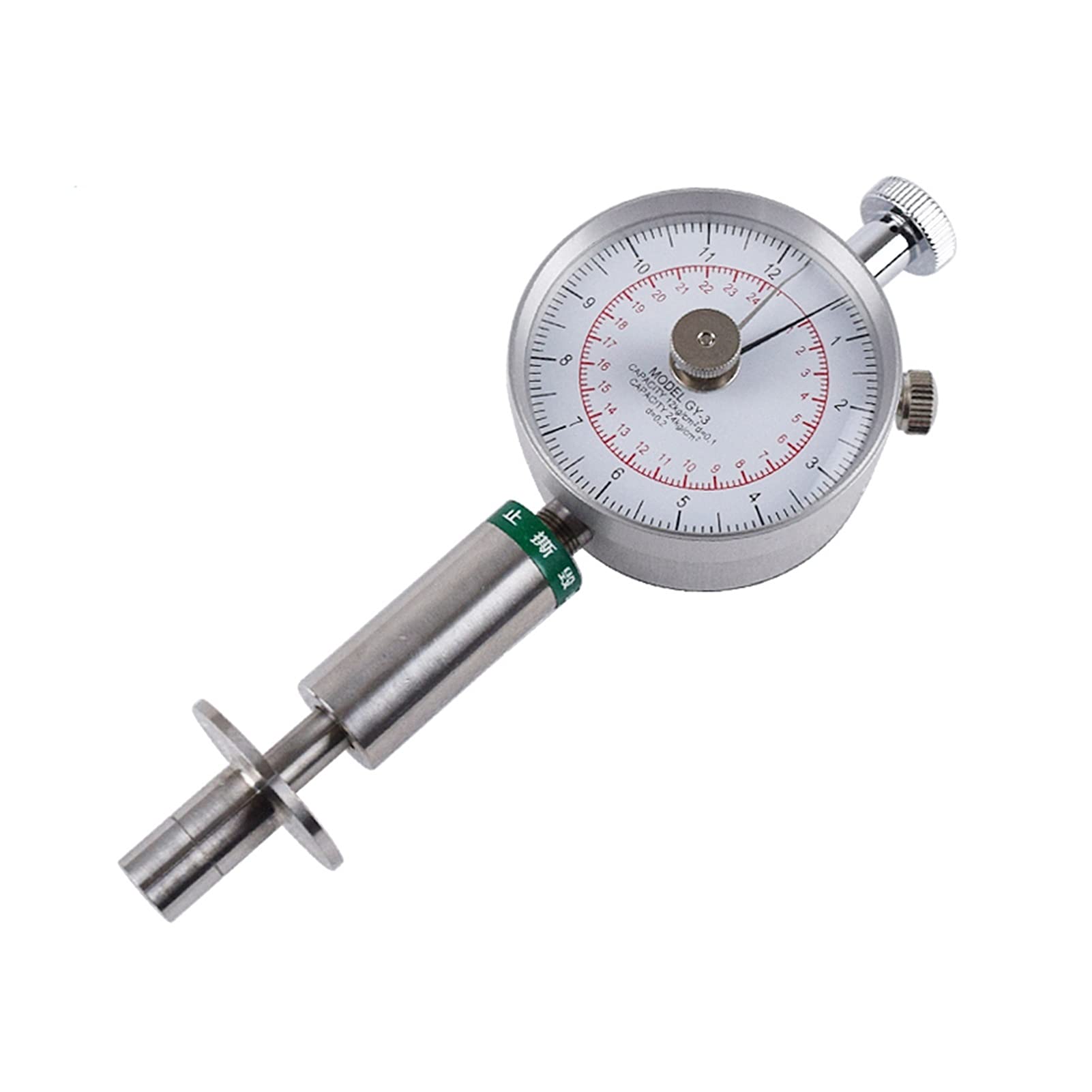 Refractómetro Brix, refractómetro medidor Brix, Probador de dureza de fruta de puntero portátil, penetrómetro de la fruta for esclerómetro de frutas para medir el contenido de azúcar(GY-2)