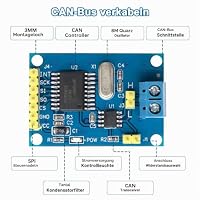 AYWHP 3PCS MCP2515 CAN-Bus-Modul mit TJA1050 - SPI Interface Modul Kompatibel mit Arduino, Raspberry Pi & IoT 5V DC, 1MB/s, 120 Ohm Impedanzanpassung für Industrie 4.0, Smart Home, Robotik – Ansicht 7