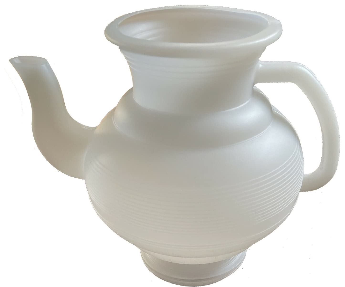 Easy Shopping® Bathroom Toilet Lota Bodnar Washing Jug Wudhu Pot Hard Plastic with Handle (White)