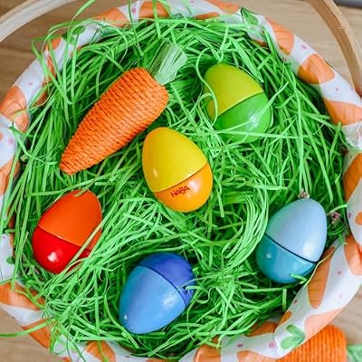 HABA Fun with Sounds Wooden Eggs - 5 Acoustic Sounds, Made in Germany, Kids Musical Instruments, Toddler Sensory Toys Montessori Toys for 2 yrs+