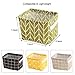 MerceHygea Small Canvas Storage Bins, Mini Cute Foldable Fabric Storage Basket Box, Home Decor Toy Organizer Hamper for Baby,Kids,Pets,Office, Makeup, Keys,Shelves,Desk,Liitle Items 4 Pack(Colorful)