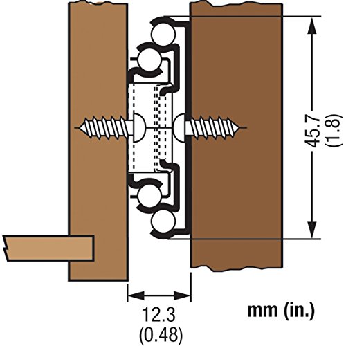 Fulterer 400925 FR5001.ECD Ball Bearing Slide, 550mmFull Extension, 100 lb. Weight Capacity Zinc Finish