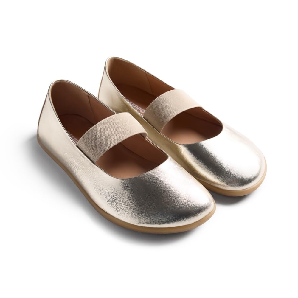 GIOSEPPO MALAKISI, Women's Mary Jane Flats, Platinum, 39 EU