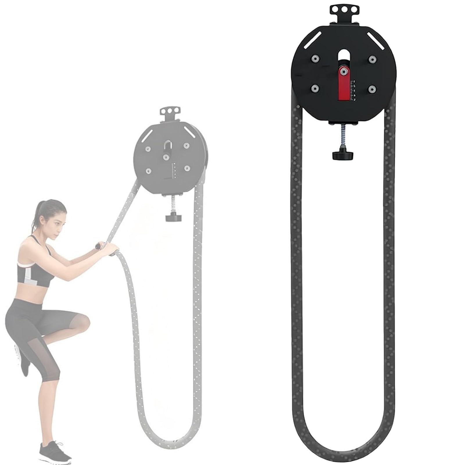 Sistema de polea de cable portátil con entrenador de cuerda sin fin, equipo de gimnasio en casa de resistencia ajustable para entrenamiento de cuerpo completo, brazos y coordinación de agarre trasero