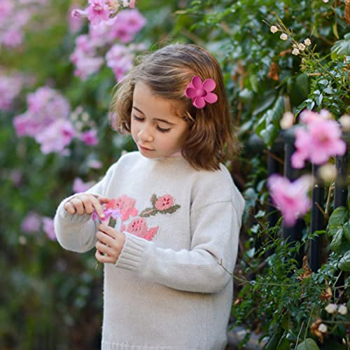 Palksky Small Flower Hair Claw Clips For Women Girls Kids, 10 Pcs Tiny Thin/Medium Thick Hair, 1.35 Inch Mini Jaw Clips/Hair Clamps Nonslip Clip/Hair Accessories #TOP5